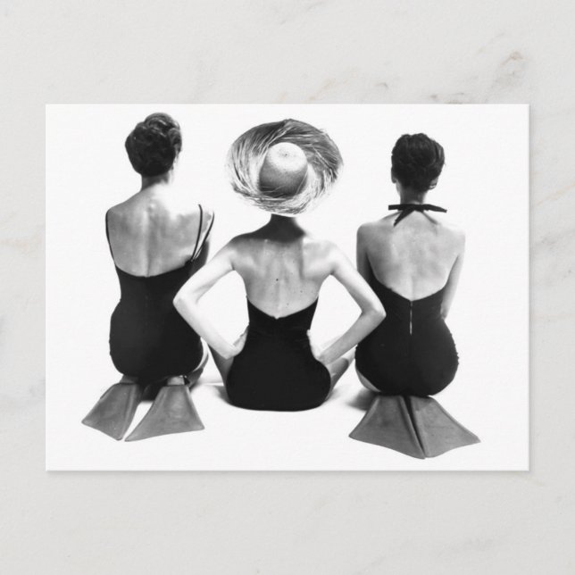 Postal Ropa de baño de moda 1950 (Anverso)