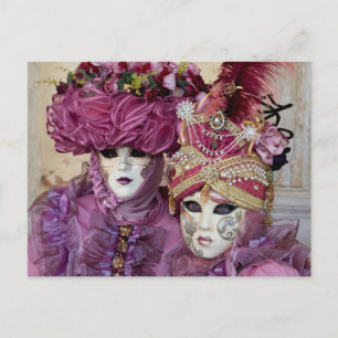 Postal Ropa de carnaval morado, Venecia