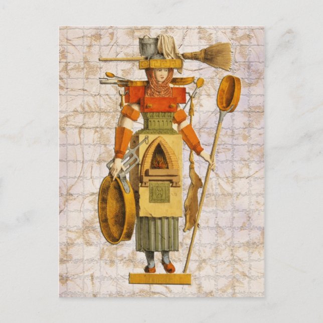 Postal Ropa de cocina (Anverso)