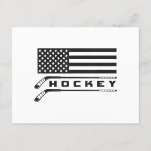 Postal Ropa de hockey con bandera estadounidense - Hockey