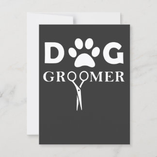 Postal Ropa de trabajo divertida Mascota Grooming Perro G