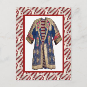 Postal Ropa de traje folclórico bordado vintage 3