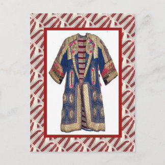 Postal Ropa de traje folclórico bordado vintage 3