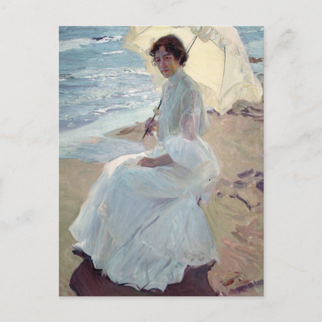 Postal Ropa en la playa - Joaquín Sorolla (Anverso)