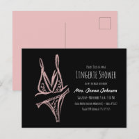 Ropa interior de soltera elegante para ducha de no