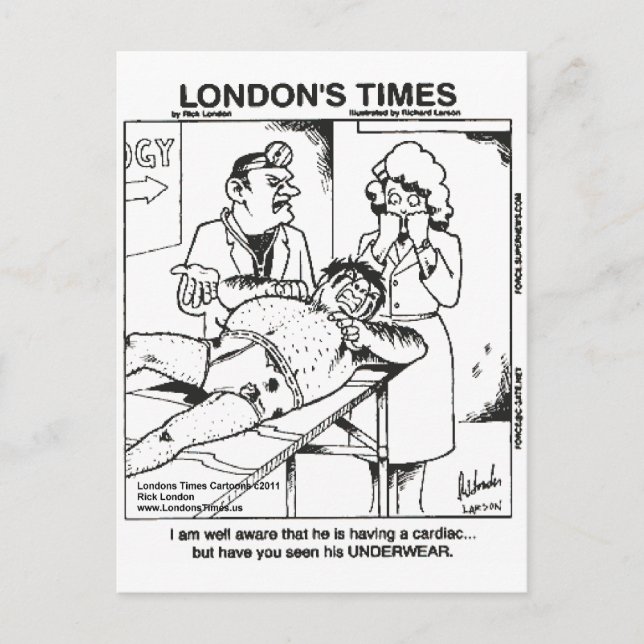 Postal Ropa interior sucia y hospitales Graciosos regalos (Anverso)