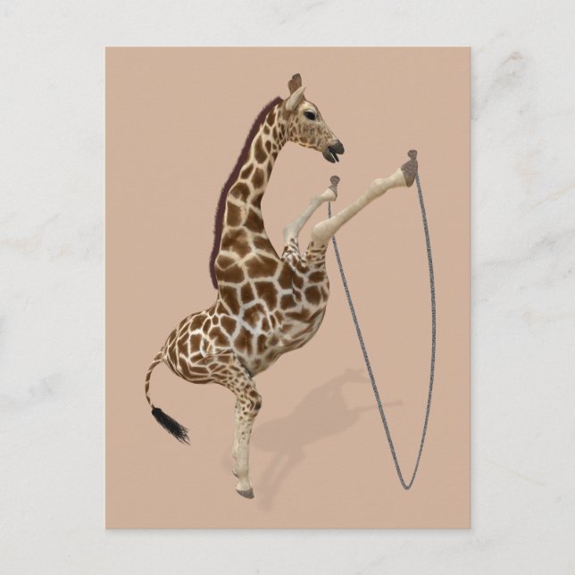 Postal Rope atlético Jumping Giraffe (Anverso)