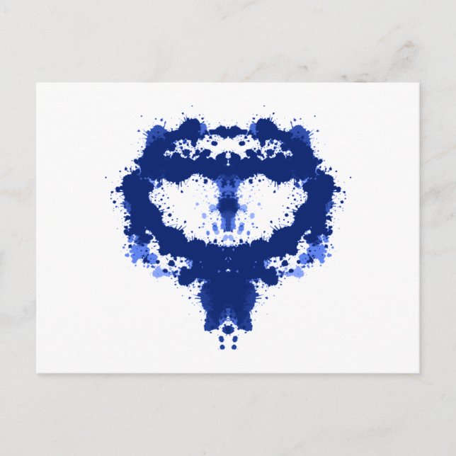 Postal rorschach Bild foto Tintenkleckse inkblots (Anverso)