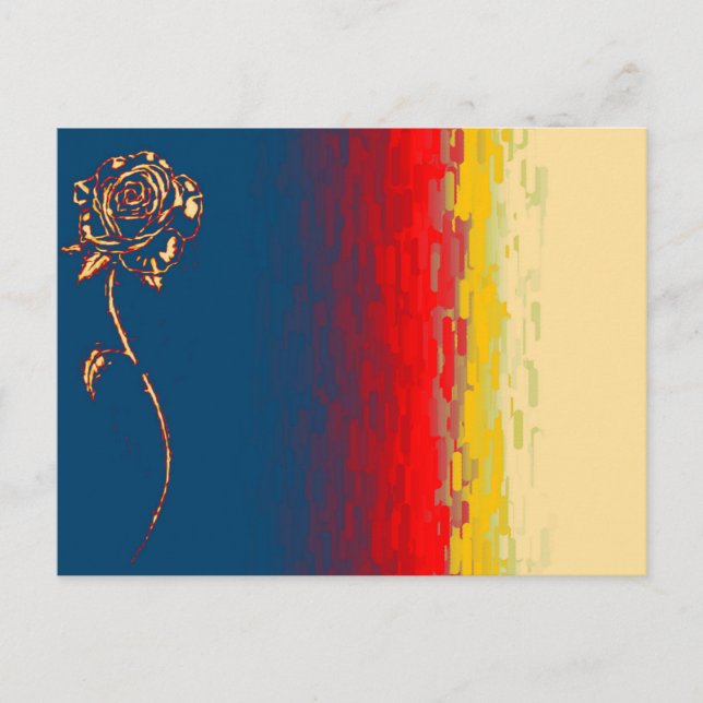 Postal Rosa abstracta (Anverso)