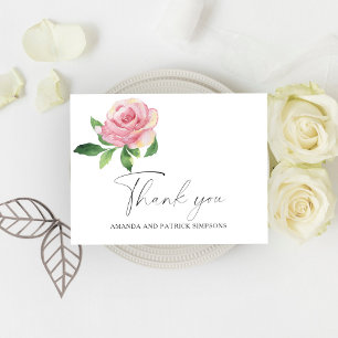 Postal Rosa - Agradecimiento de Boda