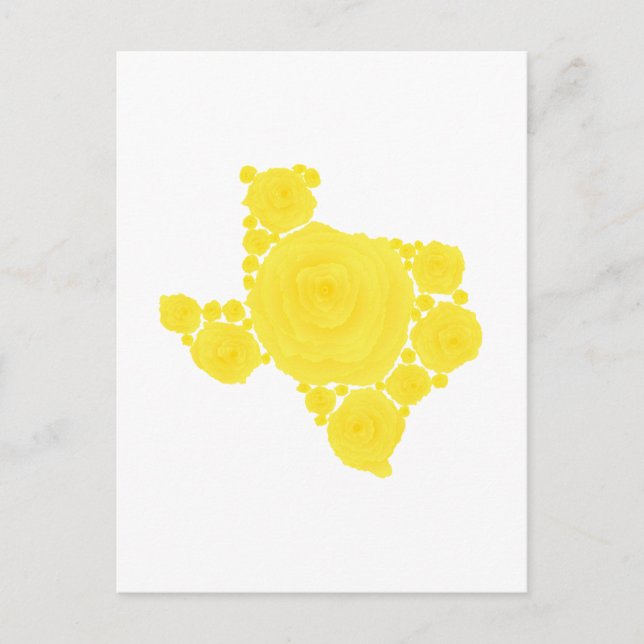 Postal Rosa amarilla de Texas (Anverso)