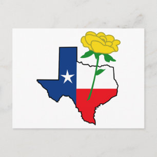 Postal Rosa amarilla de Texas