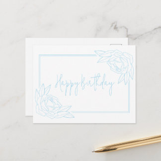 Postal Rosa Antigua Feliz Cumpleaños
