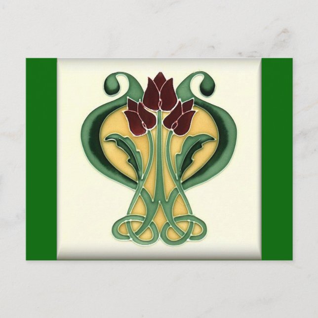 Postal Rosa Art Nouveau Tile (Anverso)