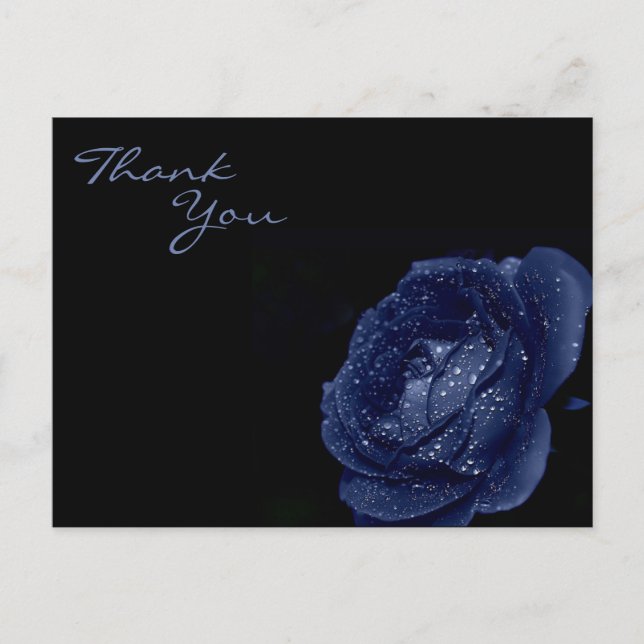 Postal Rosa Azul Gracias (Anverso)