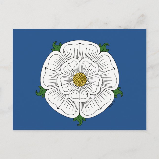 Postal Rosa Blanca de York (Anverso)