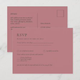 Postal Rosa  Boda rosado