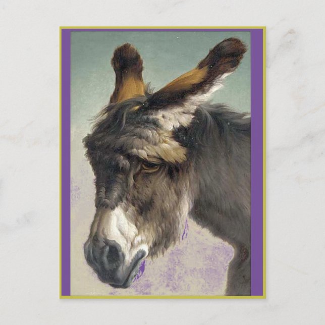 Postal Rosa Bonheur, La Cabeza de un Burro, Arte,  (Anverso)