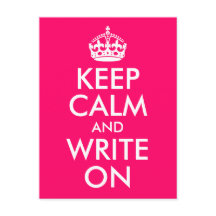 Rosa brillante mantener la calma y escribir