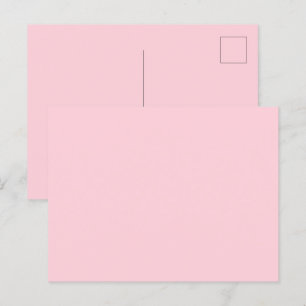 Postal Rosa Chicle Bonito y Delicioso Color Sólido