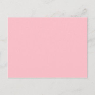 Postal Rosa Claro Color Sólido Pastel Femenino