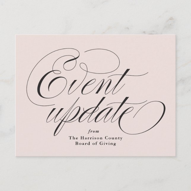 Postal Rosa de actualización de eventos (Anverso)