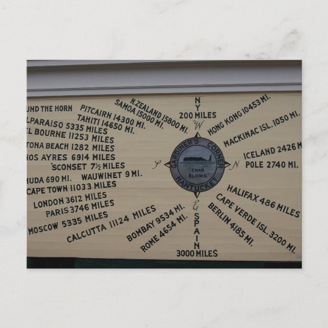 Postal Rosa de brújula (Anverso)