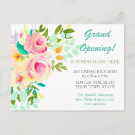 Postal Rosa de Coral Evento Floral Promoción de negocio