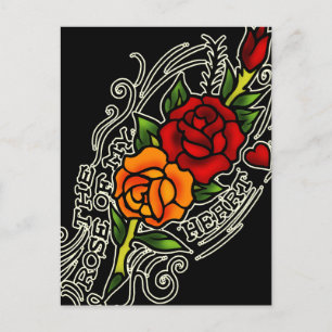 Postal Rosa de Corazón
