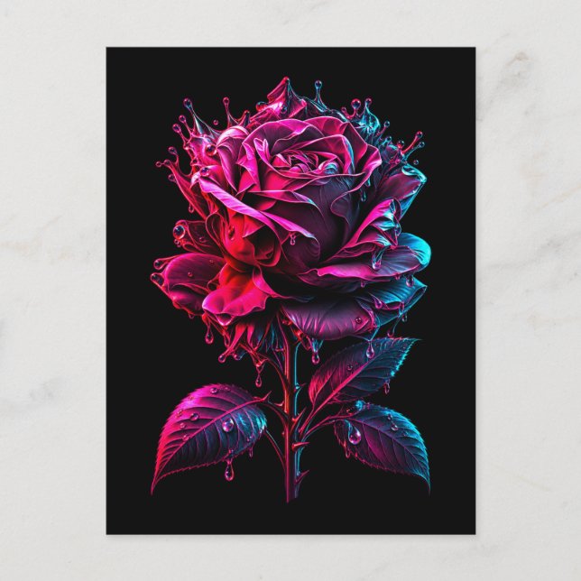 Postal rosa de fantasía (Anverso)