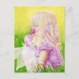 Postal Rosa de hadas de primavera pequeña
