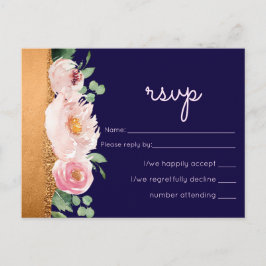 Postal Rosa de presupuesto LeahG Boda de Glam Gold