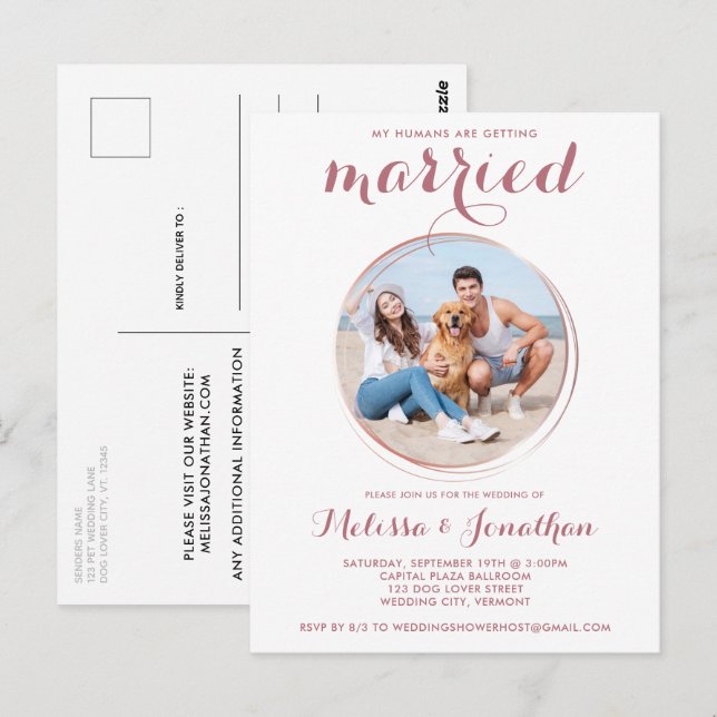 Postal Rosa de presupuesto Personalizado de oro Mascota d (Anverso / Reverso)