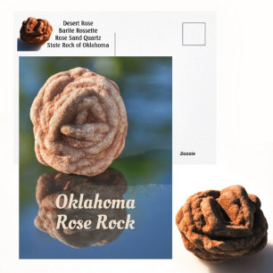 Postal Rosa de roca del desierto de Oklahoma Roca estatal