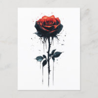Rosa de sangre goteo: Arte floral gótico