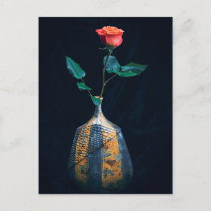 Postal Rosa de una sola vez en la fotografia de la vesícu