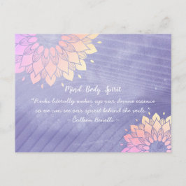 Postal Rosa de yoga Mandala citas