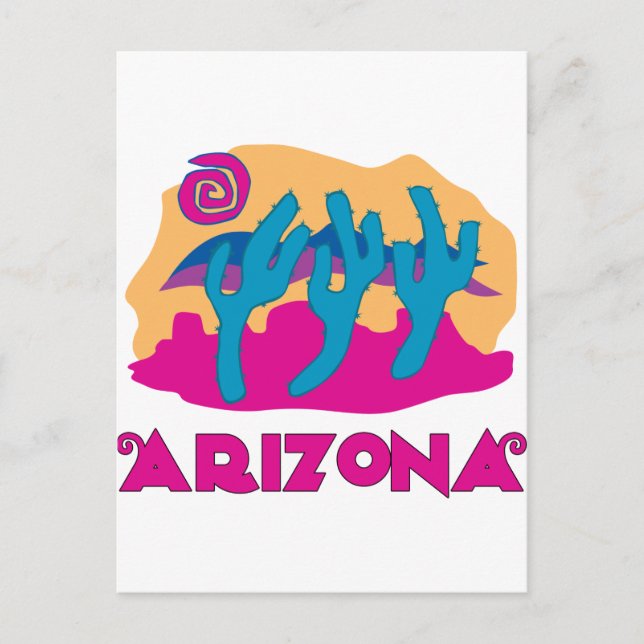 Postal Rosa del desierto de Arizona (Anverso)