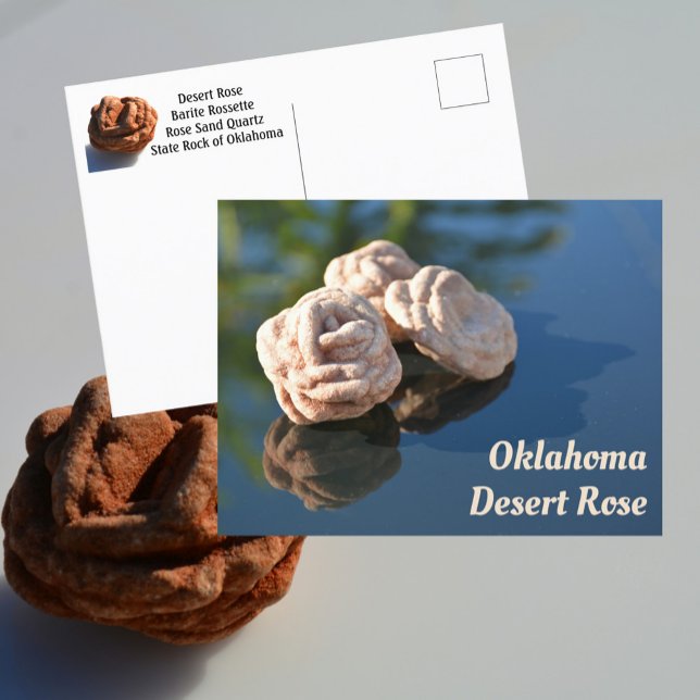 Postal Rosa del desierto de Oklahoma Rock Sand Quartz (Subido por el creador)