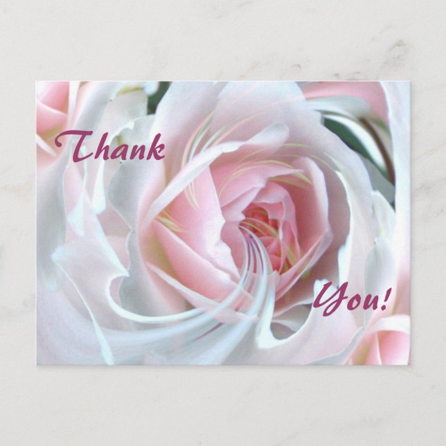 Postal Rosa Delicado con efectos de mármol (Anverso)