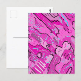 Postal Rosa! Diversión con arte abstracto
