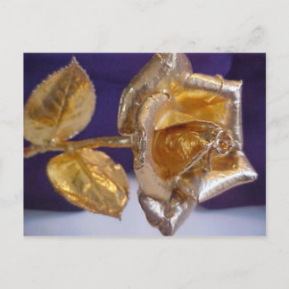 Postal Rosa dorado - amor eterno