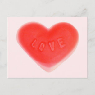 Postal rosa dulce del corazón