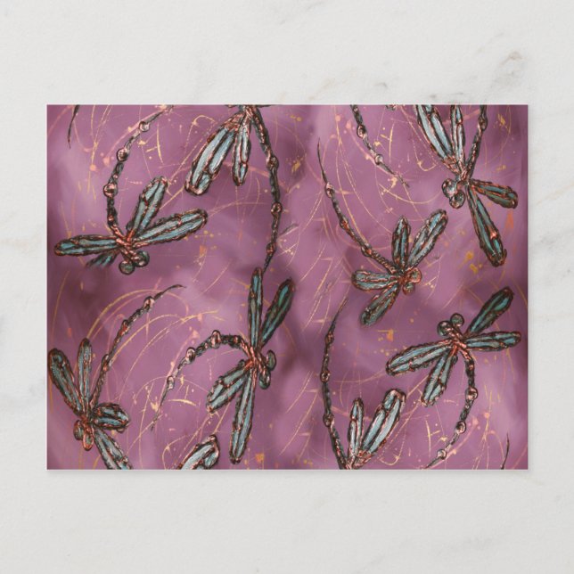 Postal Rosa Dusky Flit Dragonfly (Anverso)