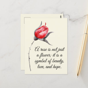 Postal Rosa elegante con presupuesto Inspirador