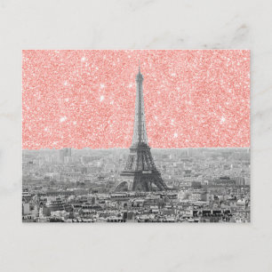 Postal Rosa en París