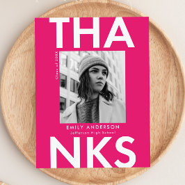 Postal Rosa fuerte | Audaz Graduación De Foto Graduada Gr