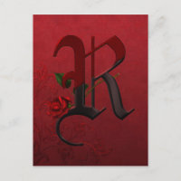 Rosa gótico Monograma R