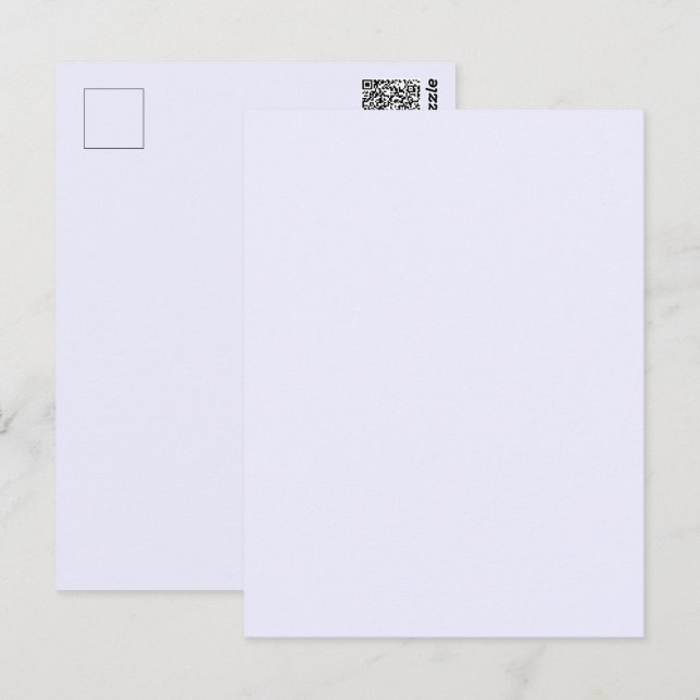 Postal Rosa Lavanda Suave Pálido Blanco Color Sólido Past (Anverso / Reverso)