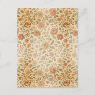 Postal Rosa Melocotón Vintage